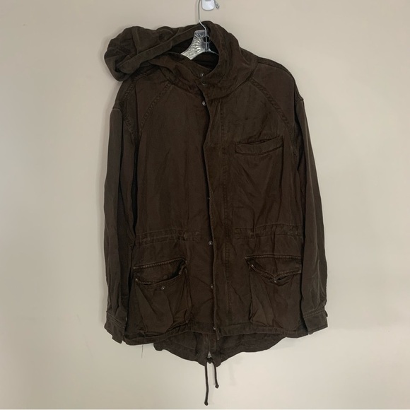 Aritzia Wilfred Free Anorak Style 100% Lyocell Hooded Coat L - Picture 1 of 10